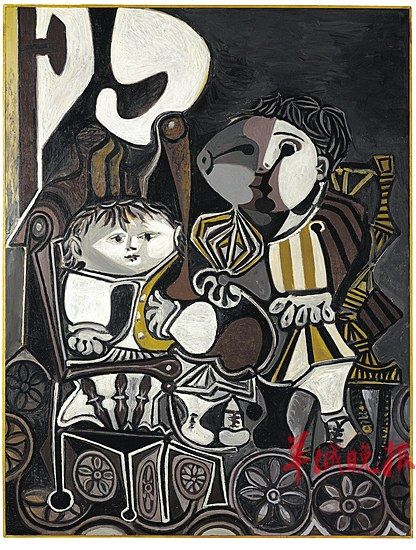 毕加索代表作之一《两个小孩》
