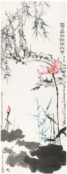 潘天寿的指墨巨制《西子湖中所见》。