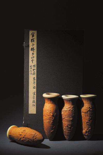 晚清官模子水浒故事蝈蝈葫芦、官模子春梦图蝈蝈葫芦、官模子云龙麟狮蝈蝈葫芦、官模子山水人物蝈蝈葫芦