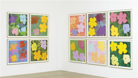 　安迪•沃霍尔，《花》(一组10幅)， 1970年作。2013年5月2日在苏富比(纽约)有限公司以653,000美元 (约合人民币 4，003，347元)成交(含买家佣金)。
