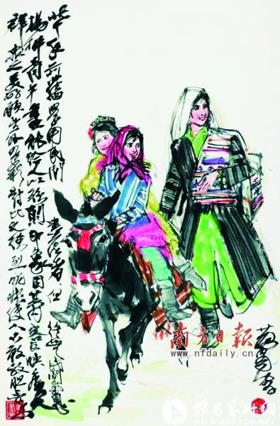 黄胄《赶集图》拍前估价为160万至260万港元，最终以391万港元成交。