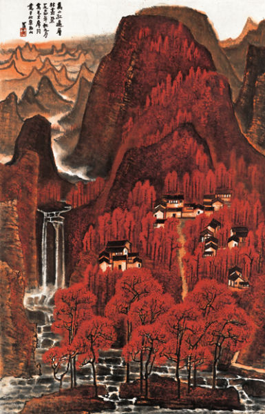 李可染《万山红遍》