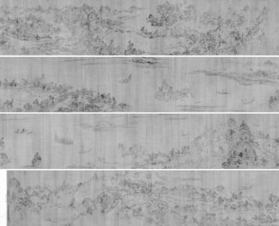 元代王振鹏《江山胜览图》（局部）