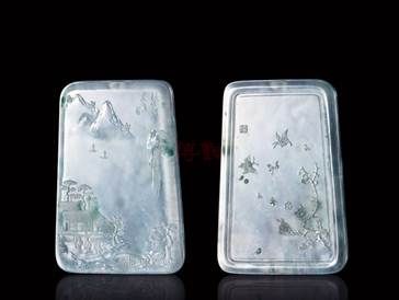 　12957 翡翠秋山访友挂件