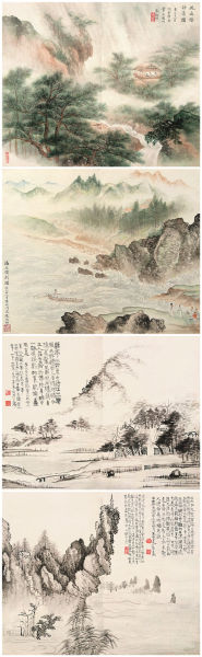  Lot184『近现代及当代书画专场』 齐白石、朱梅邨、易克臬等 风雨楼图册 纸本册页 一函二册 1942年作 尺寸不一 备注： 1.胡鄂公、胡曲园、陈高佣、钱纳水、吴震修、陶菊隐、王松涛、程仲权题跋。胡鄂公(1884-1951)，字新三，号南湖。湖北江陵人。1910年组建共和会，任干事长。1921年4月加入共和党，在天津创办《大中华日报》，反对袁世凯。抗日战争后，在上海任《时事新报》发行人兼总经理。伊藤武雄（1895-）1920年来华，在大连满铁调查科服务，1926年，由铃江言一介绍到广州采访第二次香港大罢工，曾与包括刘少奇在内的中国革命领导人有过直接的交往与联系。伊藤武雄、冈崎嘉平太、松本重治合著《我们生活中的中国》。伊藤武雄二三十年代活动于北京地区，因订画与齐白石渐次熟络。 2.易克臬题册首。易克臬（1883-1967），字敦白，号师心，湖南长沙人。清北京译学馆毕业，钦赐举人。民国时曾任湖南教育厅长、北京教育部教育司长。解放后任上海文史馆馆员。能篆刻，著有《师心室印谱》。