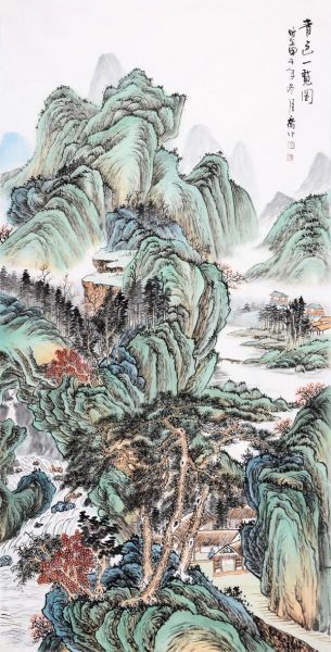 贺月乔 &nbsp;青山一览图(＃168565003)