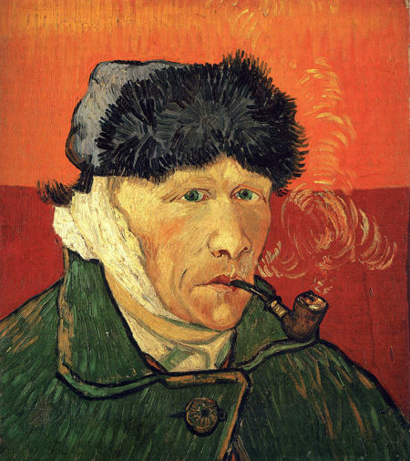  TOP3.《耳朵缠着绷带的肖像》(Self-portrait with bandaged ear，1889)，7150万美元