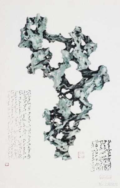 秦艾(b.1973)竹石图