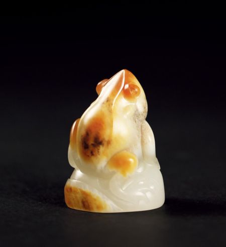 07083黄杨洪 和田玉籽料顶呱呱印章 　　尺寸：4.2cm，high 　　成交价：56000.00