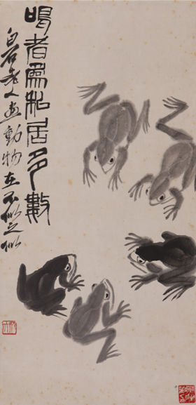 齐白石《鸣者为私居多数》 水墨纸本