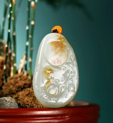 和田玉籽料花好月圆大牌