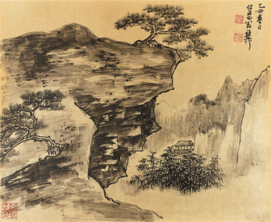 谢稚柳 《江山粹美册》 之六 纸本设色 册页29×36cm