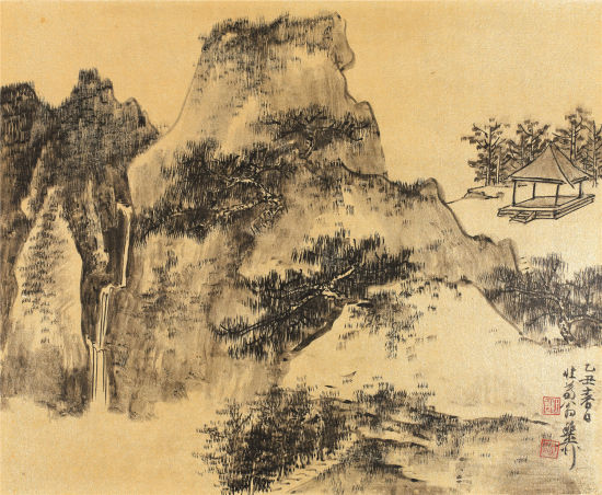 谢稚柳 《江山粹美册》 之八 纸本设色 册页29×36cm