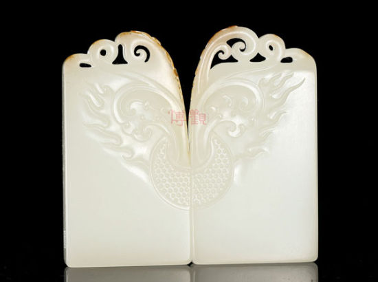 名称：和田玉籽料平安吉祥对牌