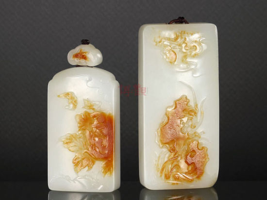 名称：和田玉籽料金谷玉亭对牌