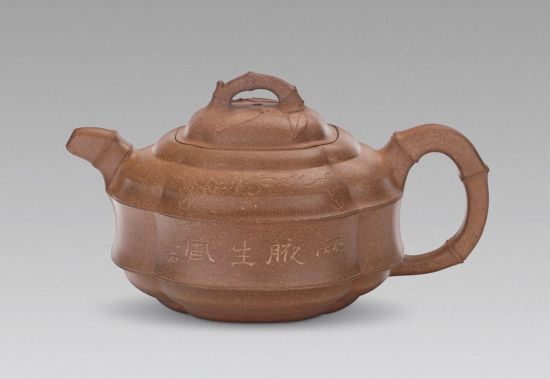 现代-顾景舟段泥竹节壶