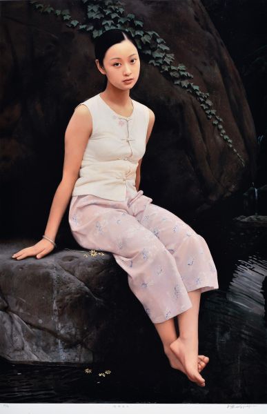 王沂东 沂河边上 限量版画 145×94cm RMB：28,000-45,000