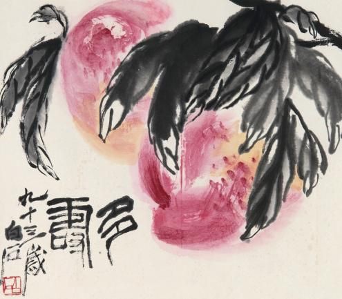 齐白石 《多寿图》