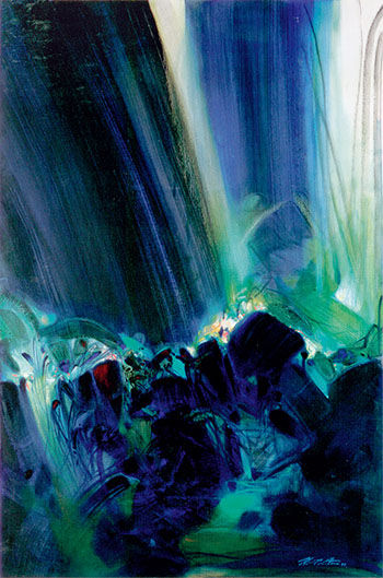 朱德群 无题 油彩 画布