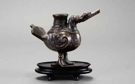 宋 错金银雁形尊