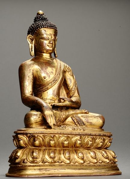 15世纪 铜鎏金阿閦佛