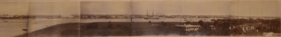 1880年代外滩全景照长卷