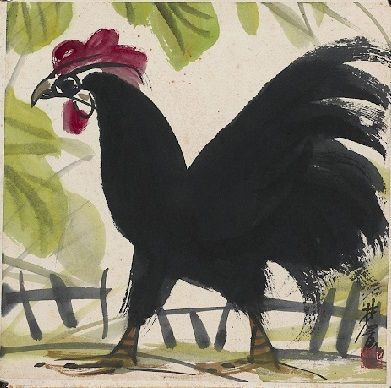 林风眠 大吉图 36×34cm  设色纸本 镜心