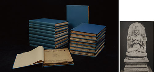 1914—1935年戈路波、沙畹、喜仁龙合著，法国原版初印《亚洲艺术》豪华精装本大全套18册全
