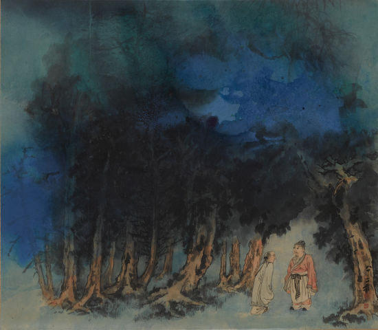 张大千(1899—1983)乔木芳晖