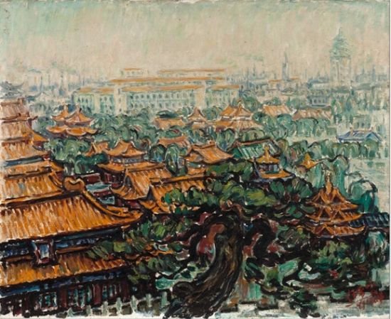 伍步云(1904-2001) 故宫一角