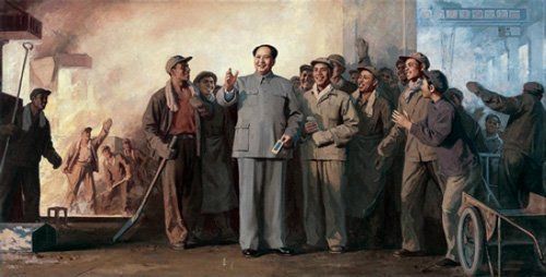 　靳尚谊《毛主席在炼钢厂》