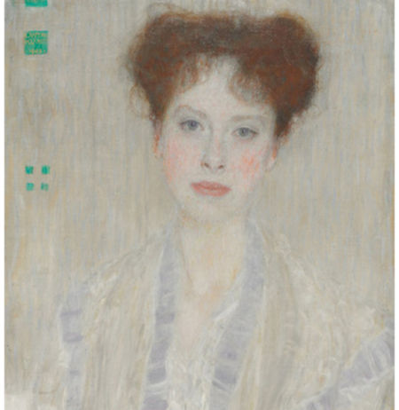 古斯塔夫·克里姆特(Gustav Klimt)，《格特·罗威的肖像》(Portrait of Gertrud Loew，1902)细部，该作品于今年苏富比拍卖上以3900万美元(约合人民币2.4亿元)售出。 图片：Courtesy of Sotheby's 