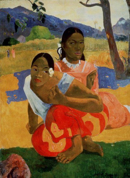 (Paul Gauguin)， 《你何时结婚？》(Nafea Faa Ipoipo (When Will You Marry?) (1892) )于今年2月份以3亿美元售出。 图片：Courtesy of Artothek/Associated Press 