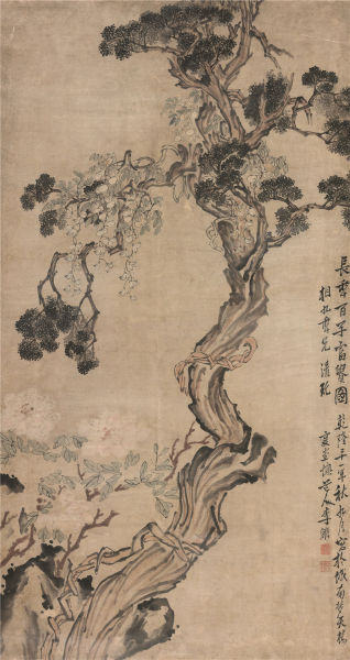 李鱓(1686-1756) 长年百子富贵图