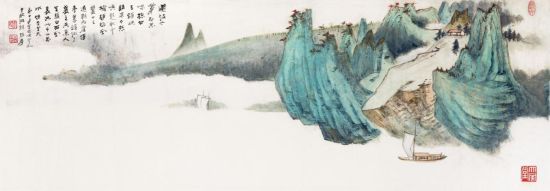 张大千(1899-1983)《青绿山水》成交价：2,300,000元