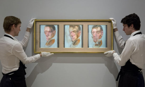 拍品之一：弗朗西斯·培根《三联自画像习作》（1980）