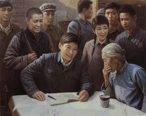 　　金成哲(朝鲜)《滹沱河的春天》