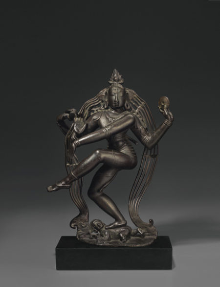 印度南部 朱罗王朝 九世纪 铜舞王湿婆承接恒河降凡像，创印度青铜器拍卖的世界纪录