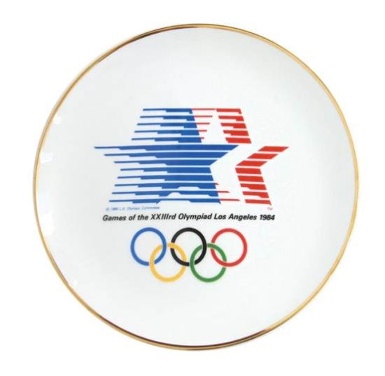 1984年洛杉矶奥运会会徽瓷盘(拍品编号：32)