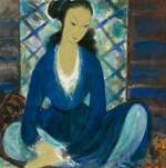 　　林风眠(1900-1991) 青衣仕女