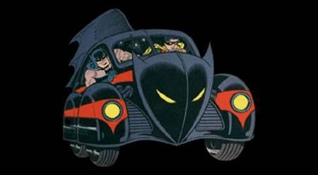 40年代蝙蝠侠漫画中的蝙蝠战车（图片来自cnbeta）
