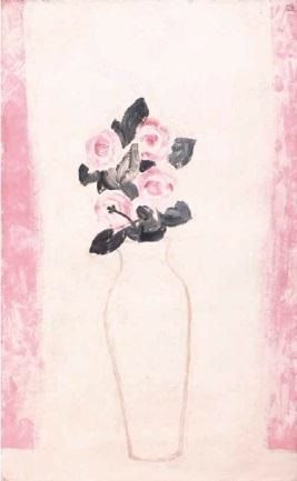 常玉《白瓶与玫瑰》，1931年作