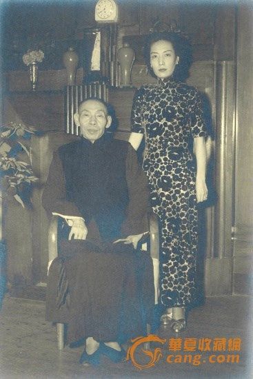 孟小冬与杜月笙在香港的结婚照