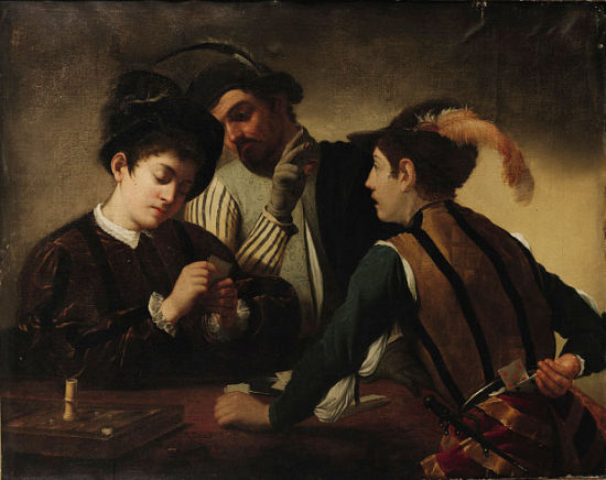 英国一名男子2006年通过著名拍卖行苏富比，卖出一幅疑为15世纪意大利画家卡拉瓦乔名作《老千》(The Cardsharps)的油画。