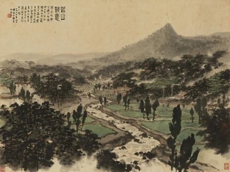 傅抱石(1904-1965)    毛泽东《到韶山》诗意图 纸本立轴  1964年作 69×92cm