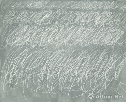 （图注：已故艺术家塞·托姆布雷的“黑板”系列画作之一图片来源于雅昌艺术网）