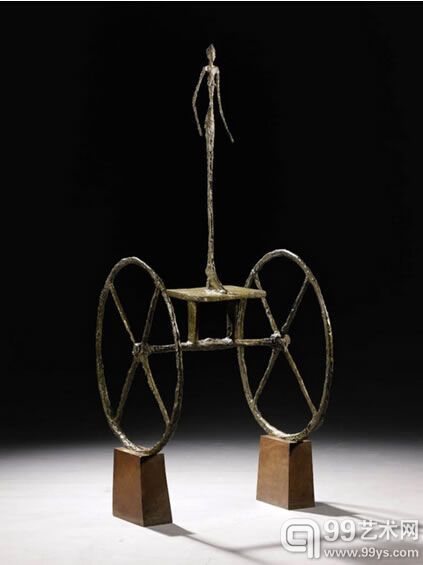 贾科梅蒂(Giacometti)作品《两轮战车》，估价1亿美金