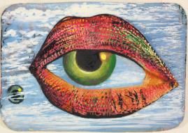 萨尔瓦多·达利 (1904-1989) 《眼睛和嘴唇》 粉彩 杂志纸 9.6 x 13.4 厘米 1969年作 估价： 人民币700,000 - 1,000,000 美元 110,000 - 160,000 