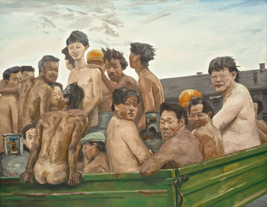 刘小东《违章》，1996年作，油画画布，180 x 230公分，估价待询