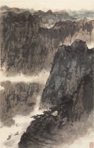 Lot 1298 傅抱石(1904-1965) 峡江图